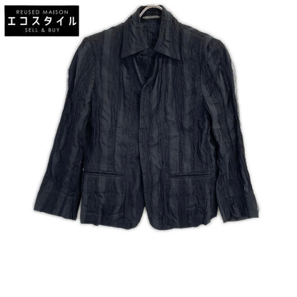 yohjiyamamoto ヨウジヤマモト FB-J02-023 ブラック レース フロントスナップボタン シャツジャケット トップス
