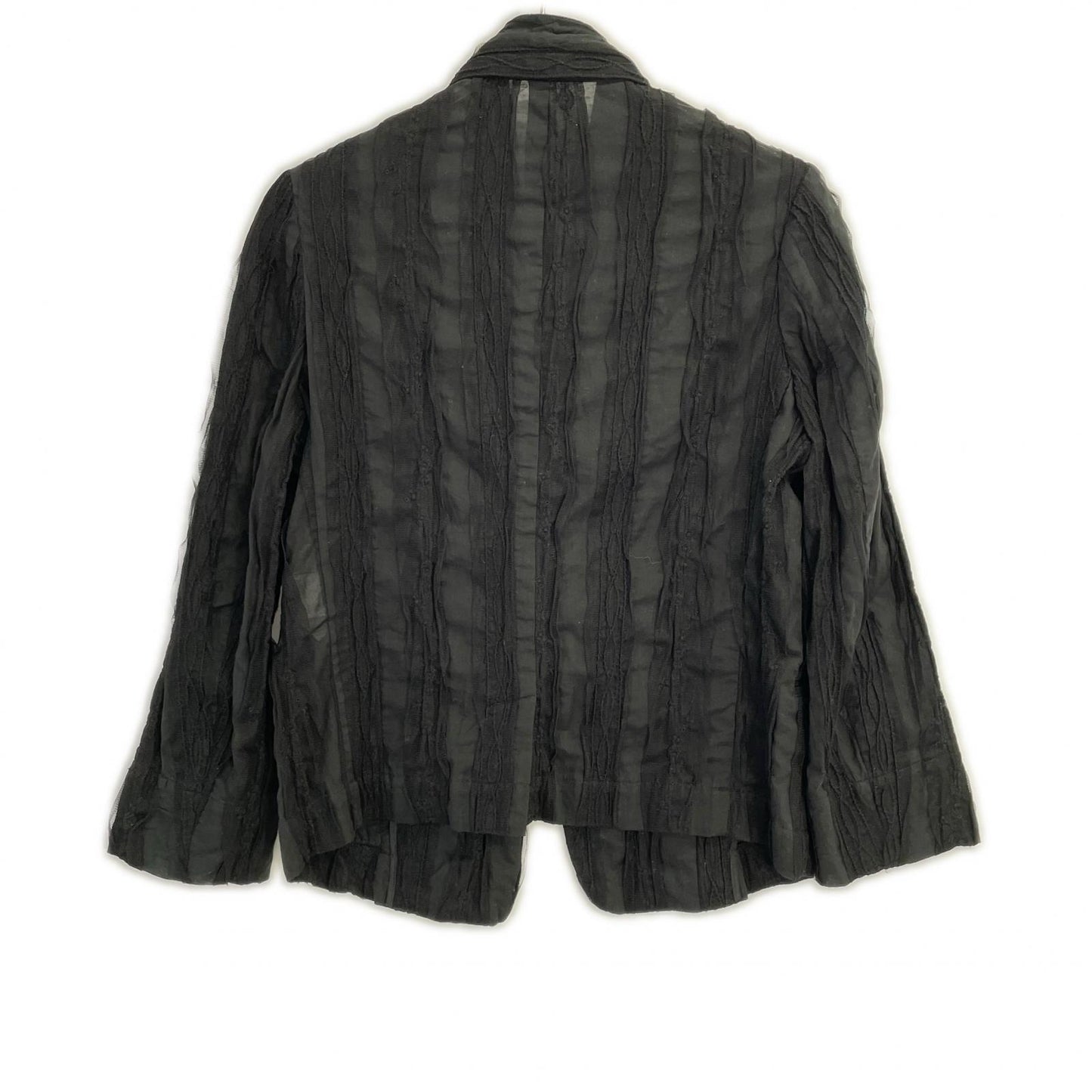 yohjiyamamoto ヨウジヤマモト FB-J02-023 ブラック レース フロントスナップボタン シャツジャケット トップス
