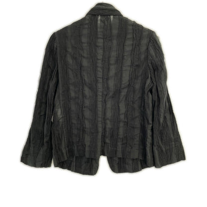 yohjiyamamoto ヨウジヤマモト FB-J02-023 ブラック レース フロントスナップボタン シャツジャケット トップス