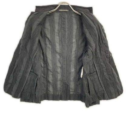 yohjiyamamoto ヨウジヤマモト FB-J02-023 ブラック レース フロントスナップボタン シャツジャケット トップス