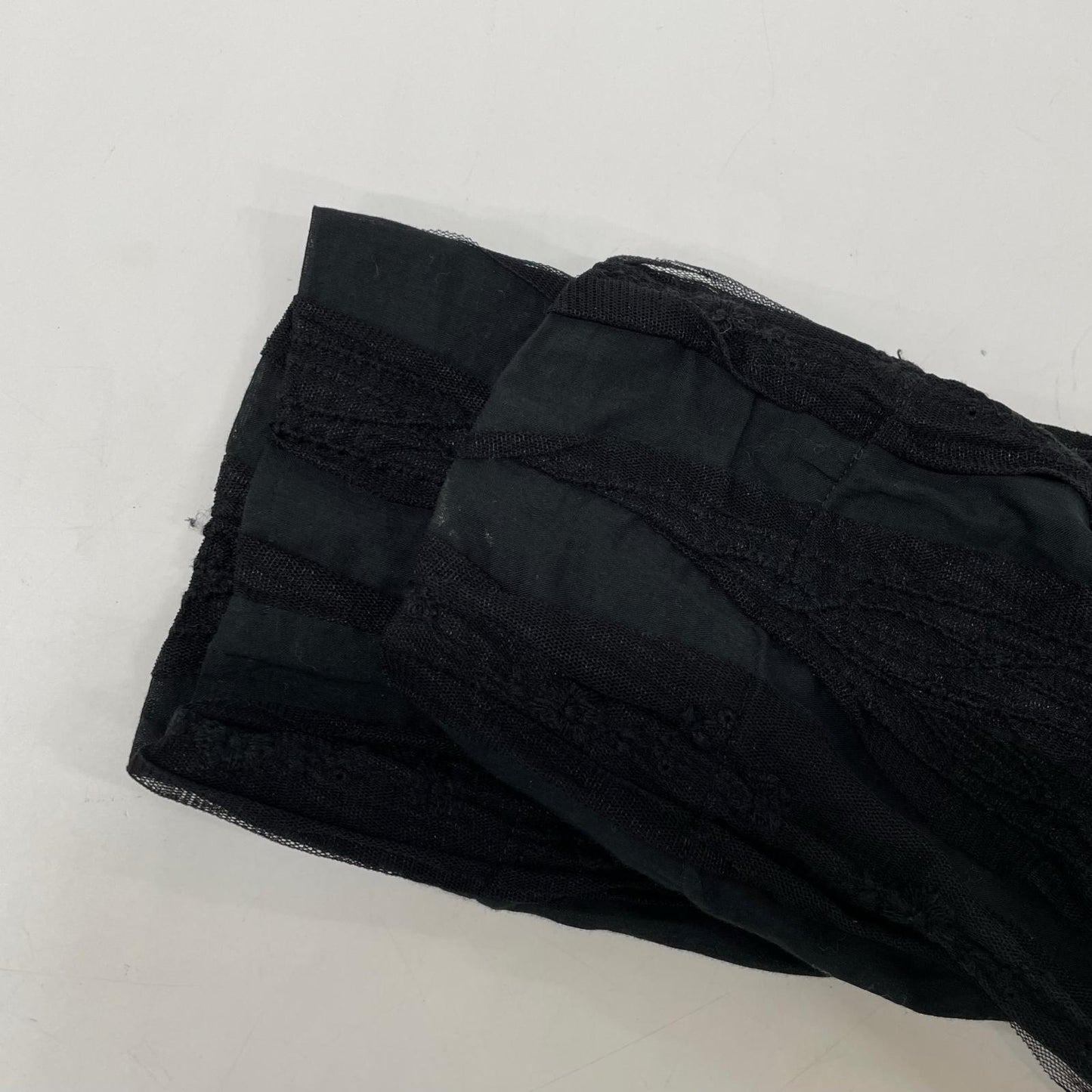 yohjiyamamoto ヨウジヤマモト FB-J02-023 ブラック レース フロントスナップボタン シャツジャケット トップス