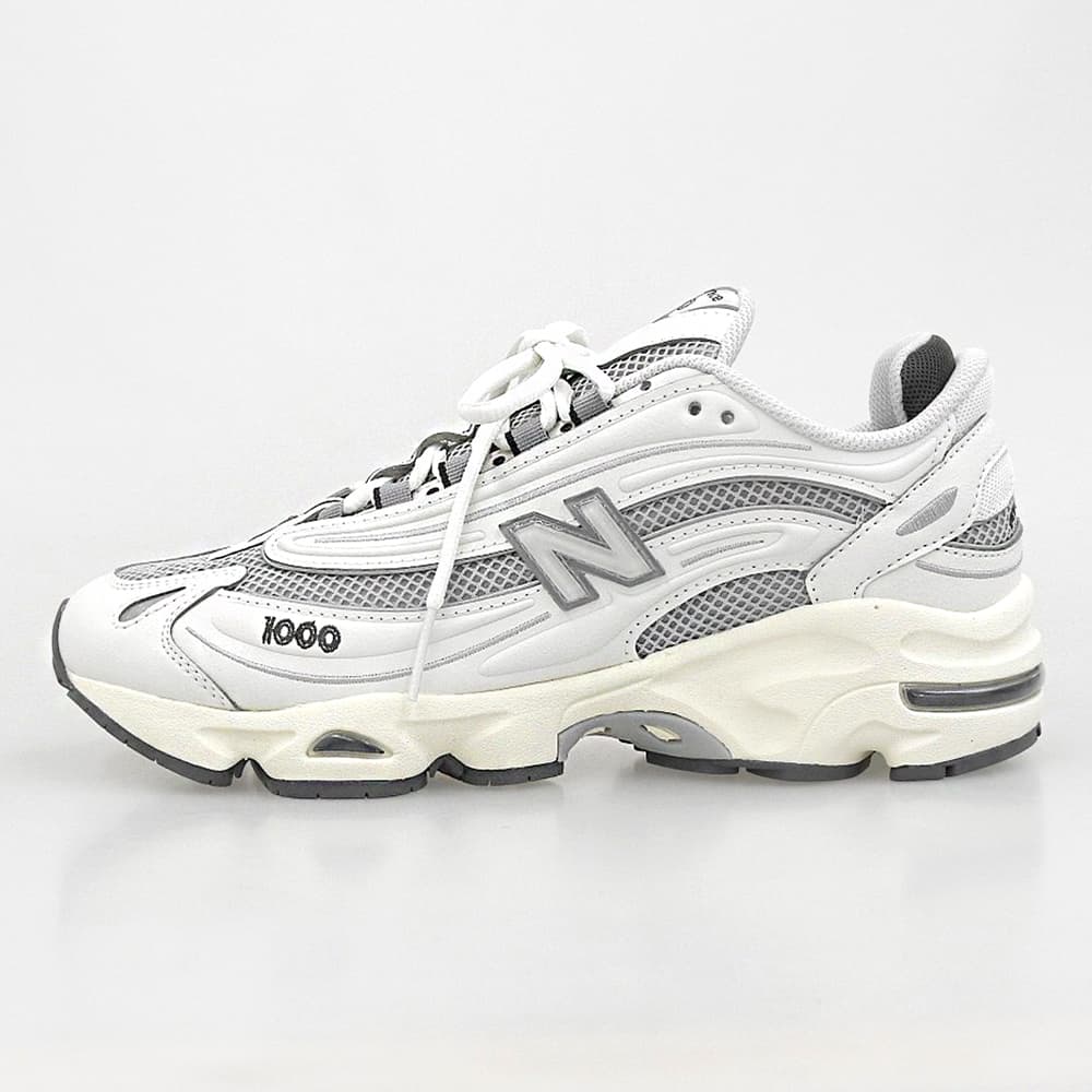 NEW BALANCE ニューバランス 新品同様 1000 スニーカー シューズ メンズ ホワイト グレー 25cm M1000MEW シューズ