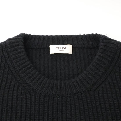 CELINE セリーヌ 【国内正規】2A09T423P エディ期 フロントロゴ オーバーサイズ クルーネック ニットセーター トップス