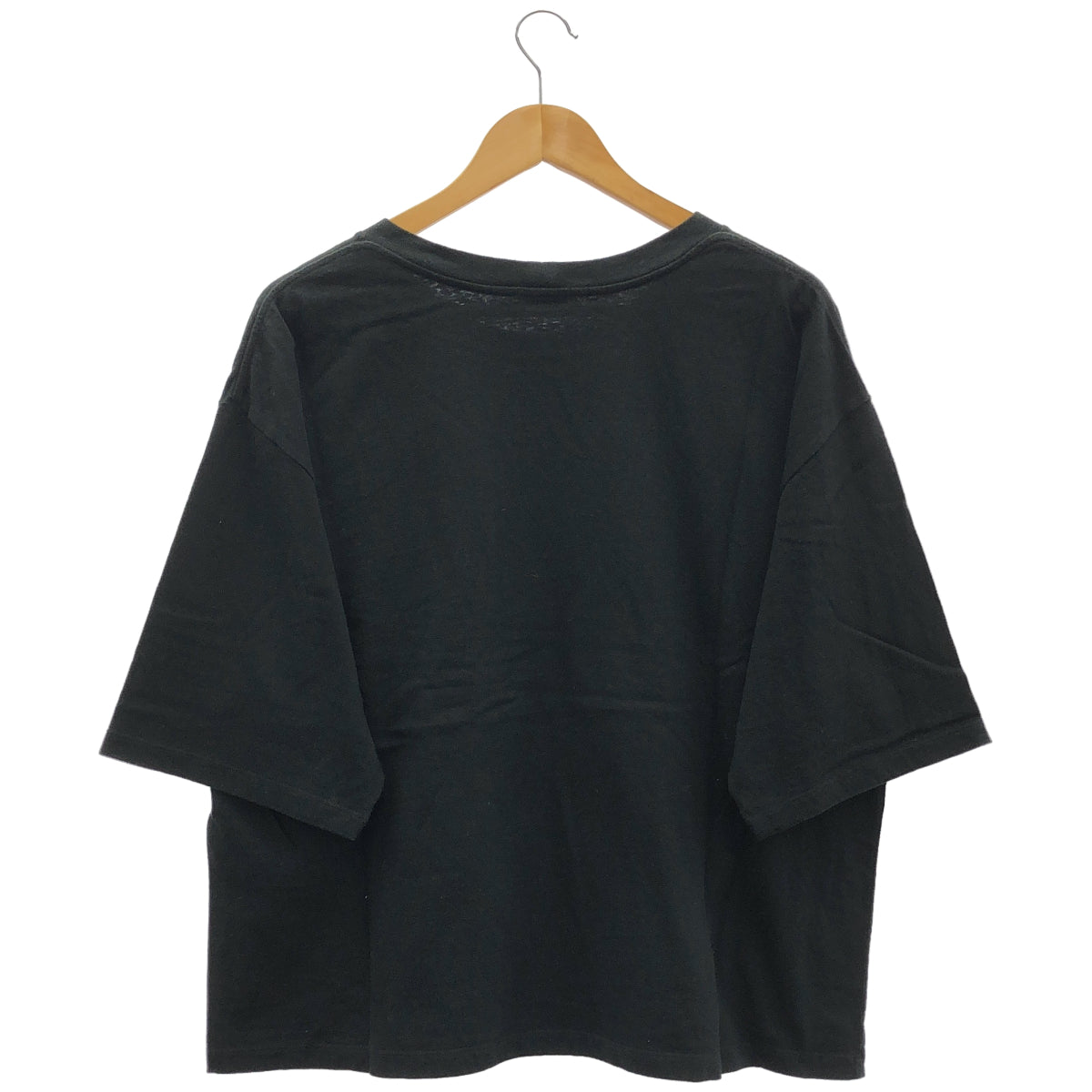 CELINE Eddie era 2X38J865W.38AW Black × white cotton front-print crew-neck loose cropped T-shirt, top
