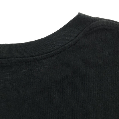 CELINE Eddie era 2X38J865W.38AW Black × white cotton front-print crew-neck loose cropped T-shirt, top