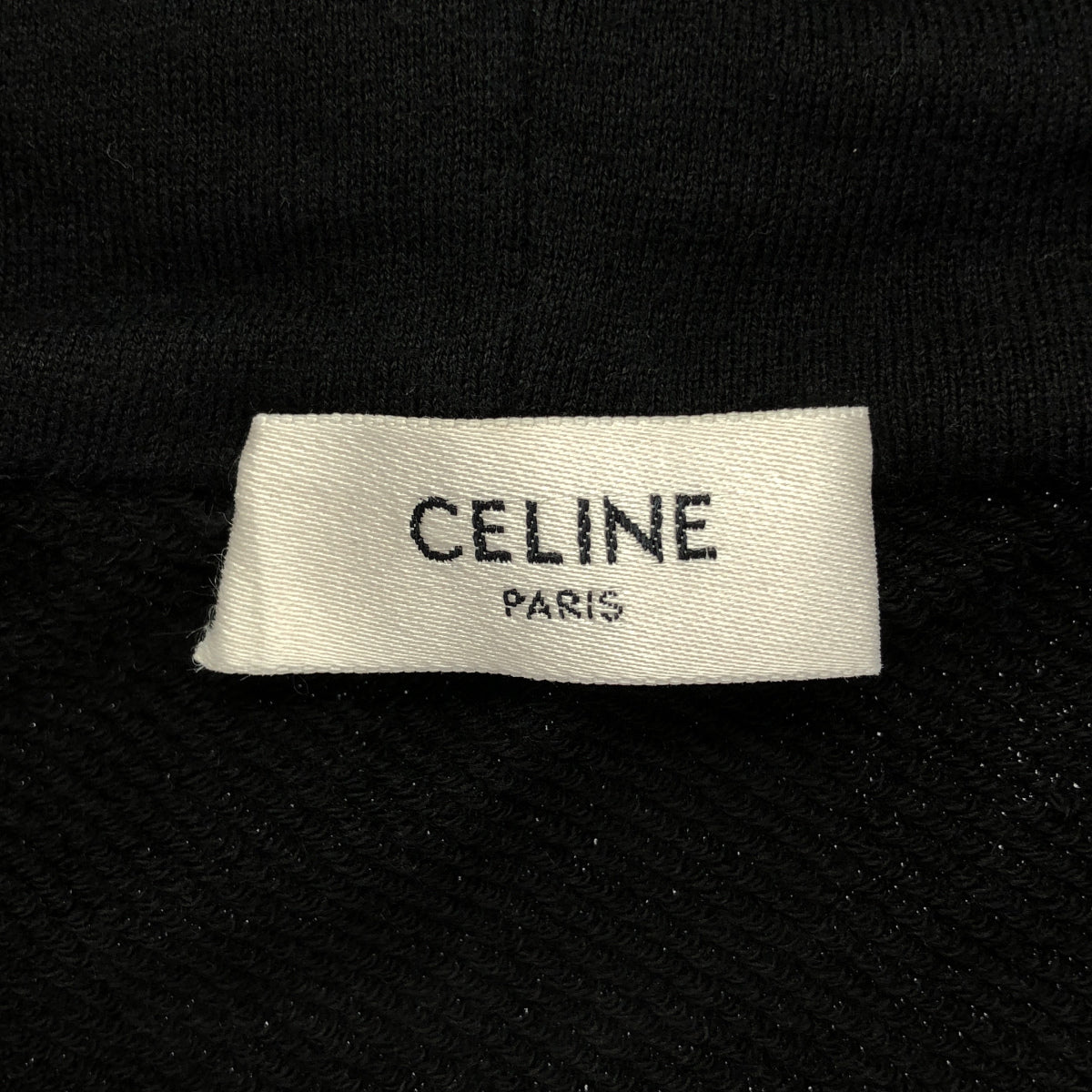 CELINE セリーヌ エディ期 2Y528450I ブラック コットン×カシミヤ ルーズスウェットフーディ トップス