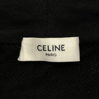 CELINE セリーヌ エディ期 2Y528450I ブラック コットン×カシミヤ ルーズスウェットフーディ トップス