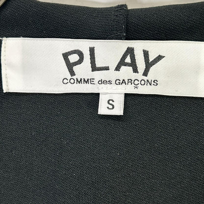 PLAYCOMMEdesGARCONS プレイコムデギャルソン AX-T172 ブラック ポリエステル ハートワッペン ドローストリングジップフーディ トップス