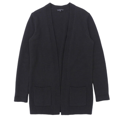 Theory セオリー カシミヤ100% ボタンレス ミディアムニットカーディガン トップス レディース ブラック S 01-1303757 トップス