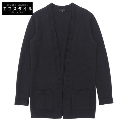 Theory セオリー カシミヤ100% ボタンレス ミディアムニットカーディガン トップス レディース ブラック S 01-1303757 トップス