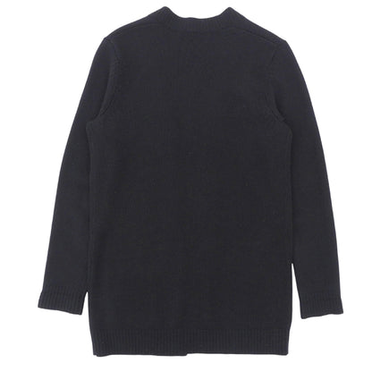 Theory セオリー カシミヤ100% ボタンレス ミディアムニットカーディガン トップス レディース ブラック S 01-1303757 トップス