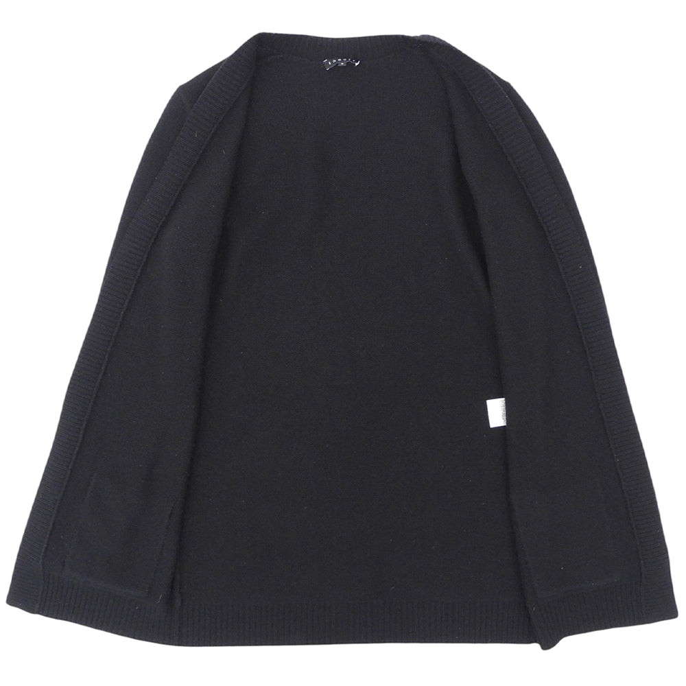 Theory セオリー カシミヤ100% ボタンレス ミディアムニットカーディガン トップス レディース ブラック S 01-1303757 トップス