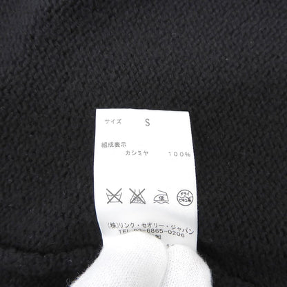 Theory セオリー カシミヤ100% ボタンレス ミディアムニットカーディガン トップス レディース ブラック S 01-1303757 トップス