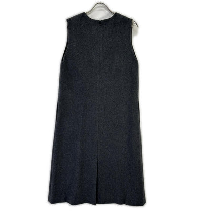 theory luxe セオリーリュクス グレー ウール Vネック ワンピース ワンピース