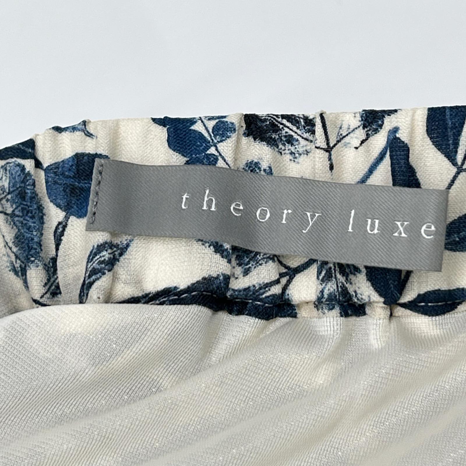 theory luxe セオリーリュクス 24年製 ブルー リーフプリント スカート スカート