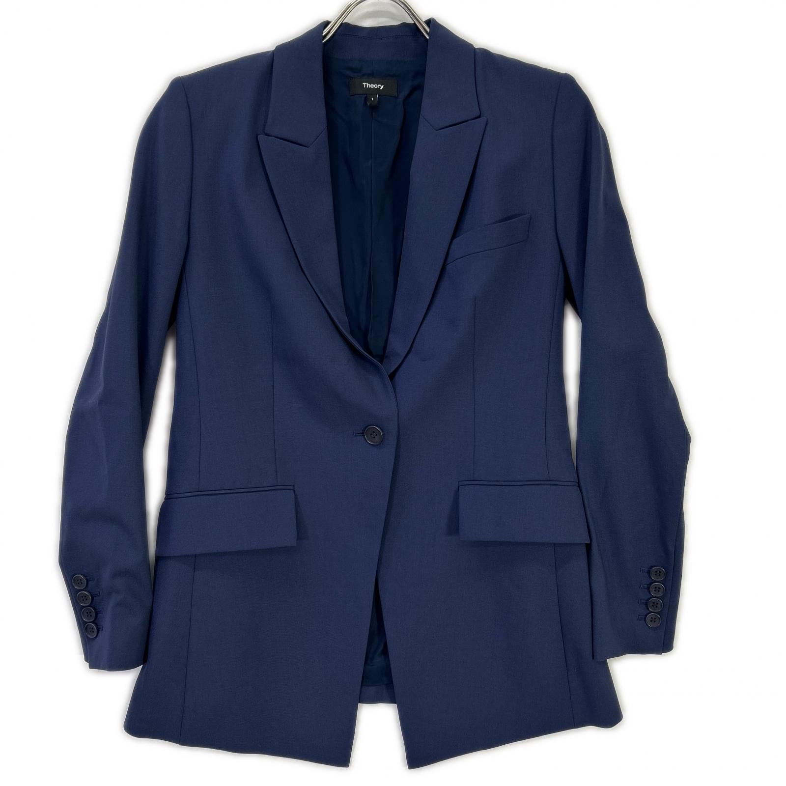 Theory セオリー 01-9904108 ブルー Traceable Wool Etiennette B Blazer テーラードジャケット ジャケット