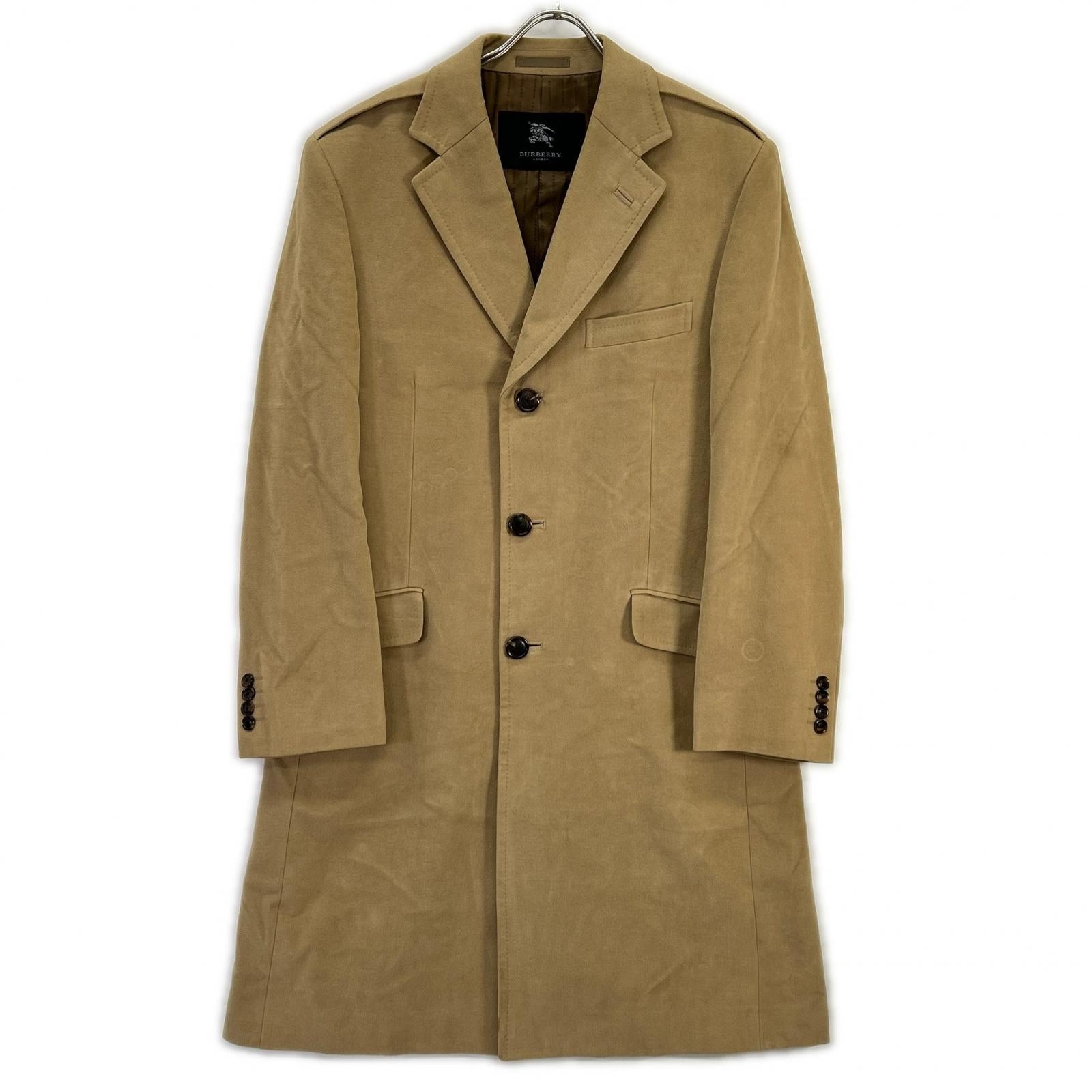 Burberry LONDON バーバリーロンドン ブラウン アンゴラブレンド ロゴ入り裏地 チェスターコート コート