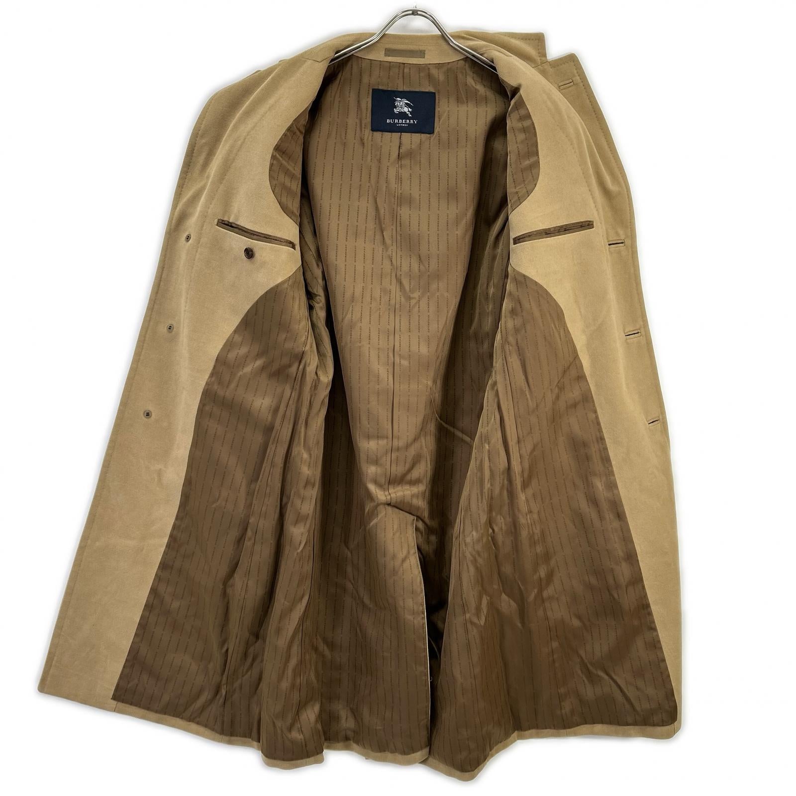 Burberry LONDON バーバリーロンドン ブラウン アンゴラブレンド ロゴ入り裏地 チェスターコート コート
