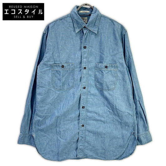 orslow オアスロウ vintage fit ブルー ワークシャンブレーシャツ ユーズド加工 トップス