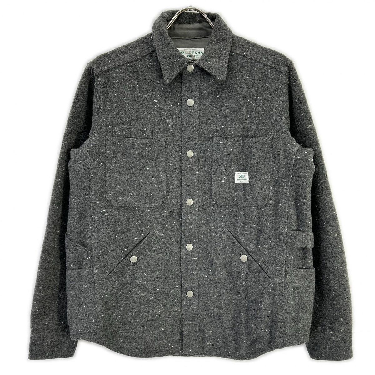 SASSAFRAS SASSAFRAS Gray GARDENER HALF Wool-Button Jacket Jacket