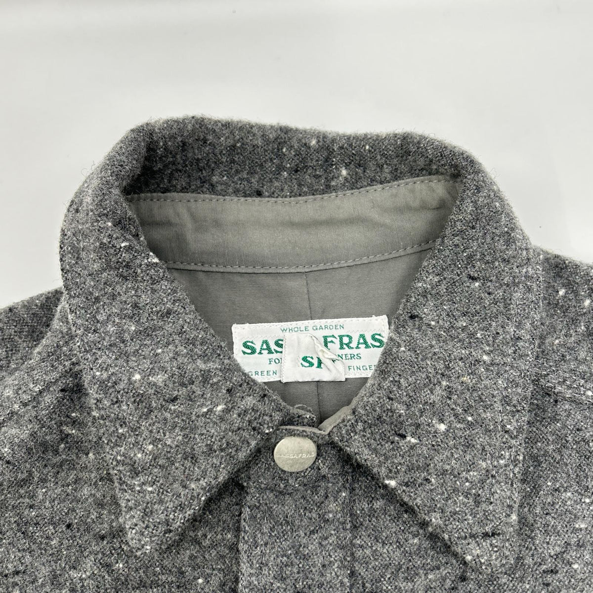 SASSAFRAS SASSAFRAS Gray GARDENER HALF Wool-Button Jacket Jacket
