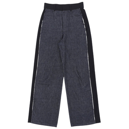 LE CIEL BLEU ルシェルブルー 美品 ツートンの生デニムパンツ ボトムス レディース インディゴ 36 24AW ボトムス