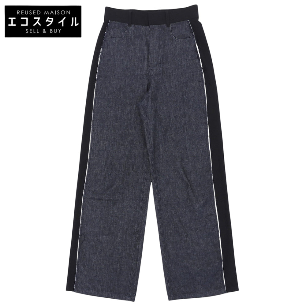 LE CIEL BLEU ルシェルブルー 美品 ツートンの生デニムパンツ ボトムス レディース インディゴ 36 24AW ボトムス