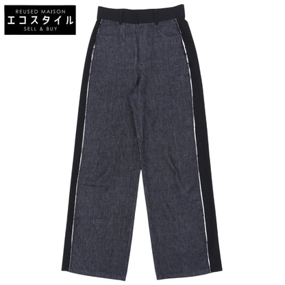 LE CIEL BLEU ルシェルブルー 美品 ツートンの生デニムパンツ ボトムス レディース インディゴ 36 24AW ボトムス