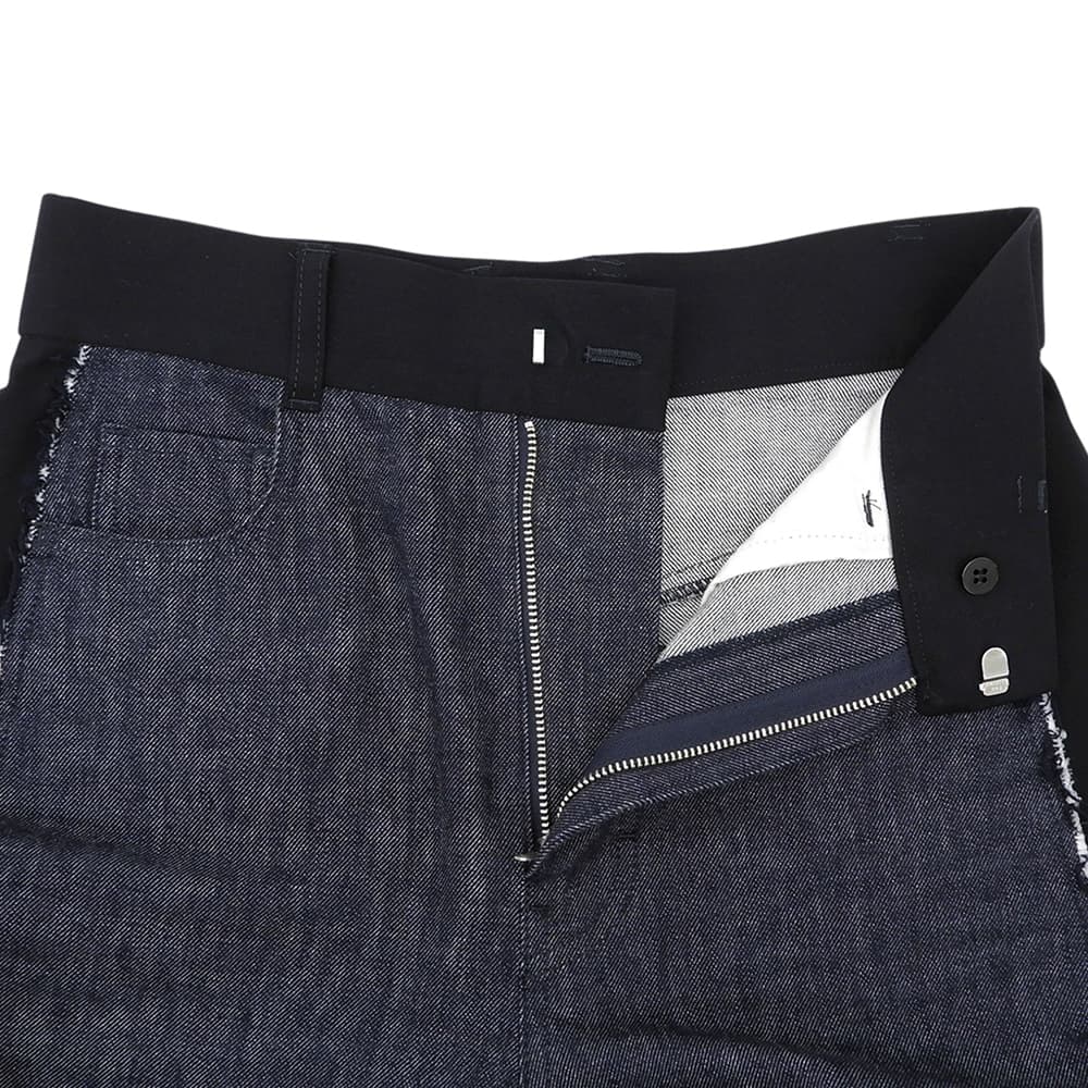 LE CIEL BLEU ルシェルブルー 美品 ツートンの生デニムパンツ ボトムス レディース インディゴ 36 24AW ボトムス