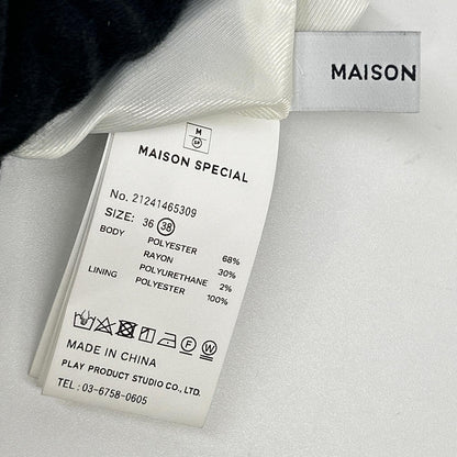 MAISON SPECIAL メゾンスペシャル 24SS グレー ストライプ ワイドパンツ スラックス パンツ ボトムス