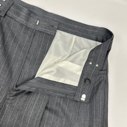 MAISON SPECIAL メゾンスペシャル 24SS グレー ストライプ ワイドパンツ スラックス パンツ ボトムス