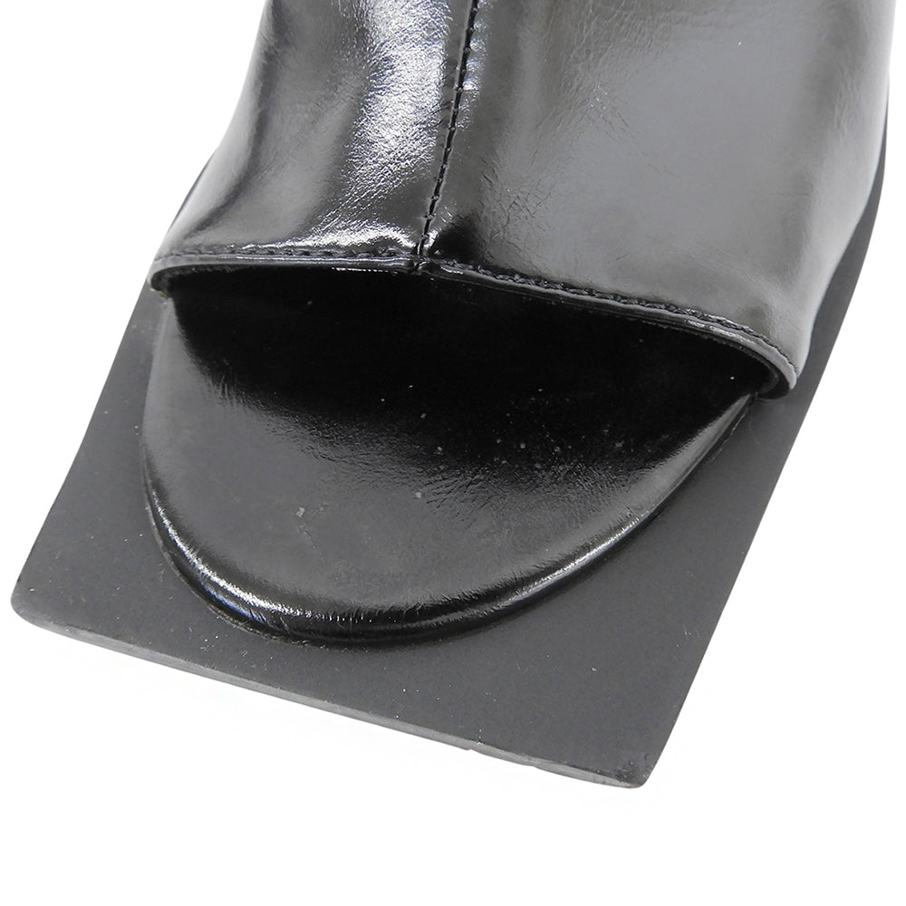 Ameri アメリ 美品 MEDI SCOOP OUT SHORT BOOTS シューズ レディース 黒 ブラック M シューズ