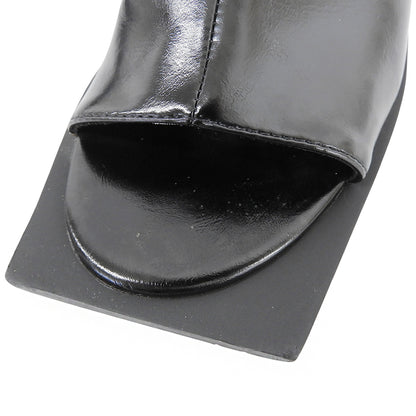 Ameri アメリ 美品 MEDI SCOOP OUT SHORT BOOTS シューズ レディース 黒 ブラック M シューズ