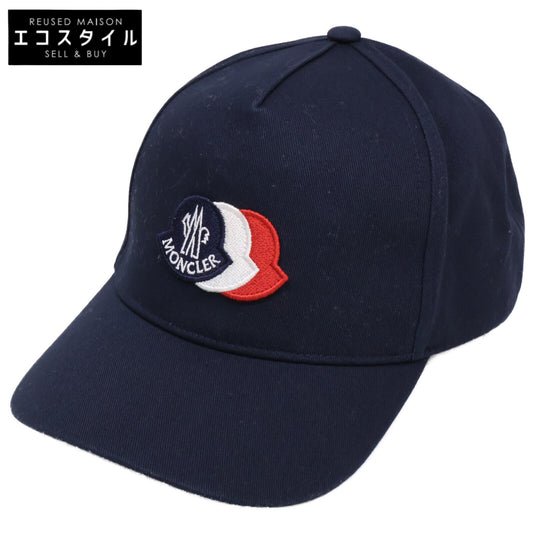 MONCLER モンクレール 【新品同様】25年製 L19543B00001 0U082 BASEBALL トリコロールロゴワッペン ベースボールキャップ 帽子