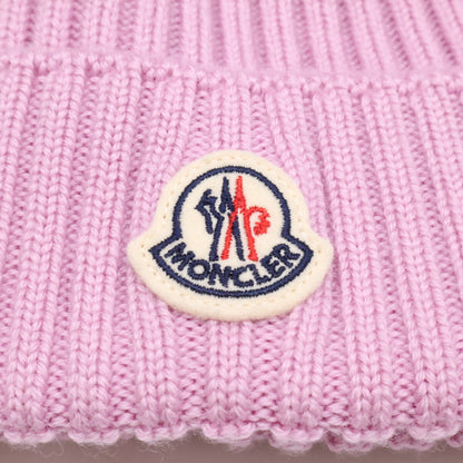 MONCLER モンクレール 【美品/国内正規】24年製 K29543B00011 M1131 BERRETTO TRICOT ロゴワッペン ポンポン ニット帽 帽子