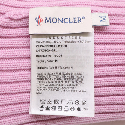 MONCLER モンクレール 【美品/国内正規】24年製 K29543B00011 M1131 BERRETTO TRICOT ロゴワッペン ポンポン ニット帽 帽子