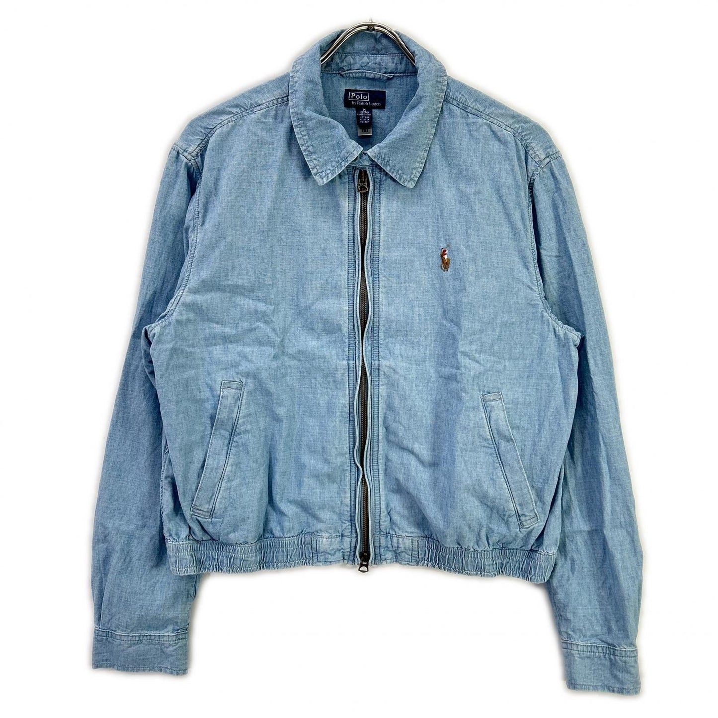 POLObyRalphLauren ポロラルフローレン ライトブルー ポロ刺しゅう シャンブレー ウィンドブレーカー ジャケット