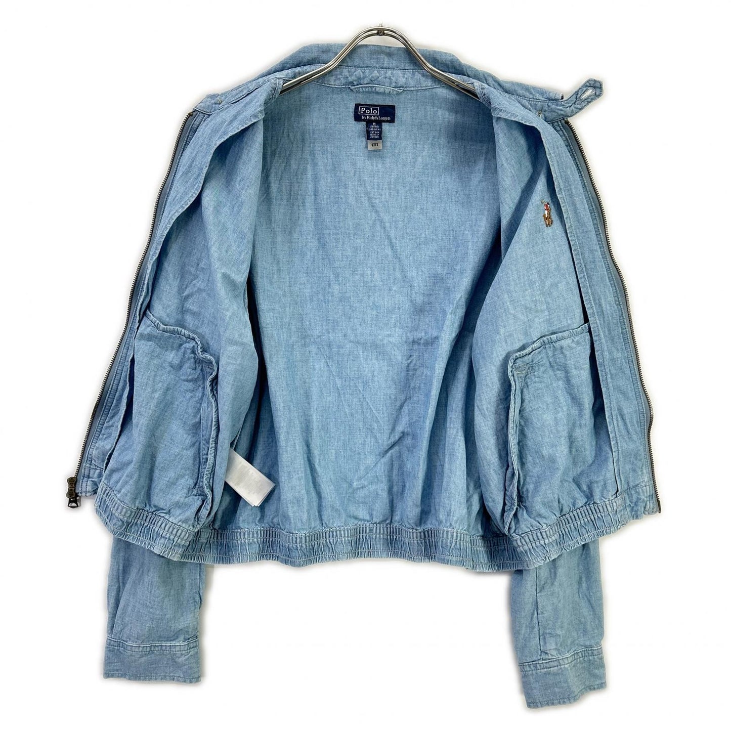 POLObyRalphLauren ポロラルフローレン ライトブルー ポロ刺しゅう シャンブレー ウィンドブレーカー ジャケット