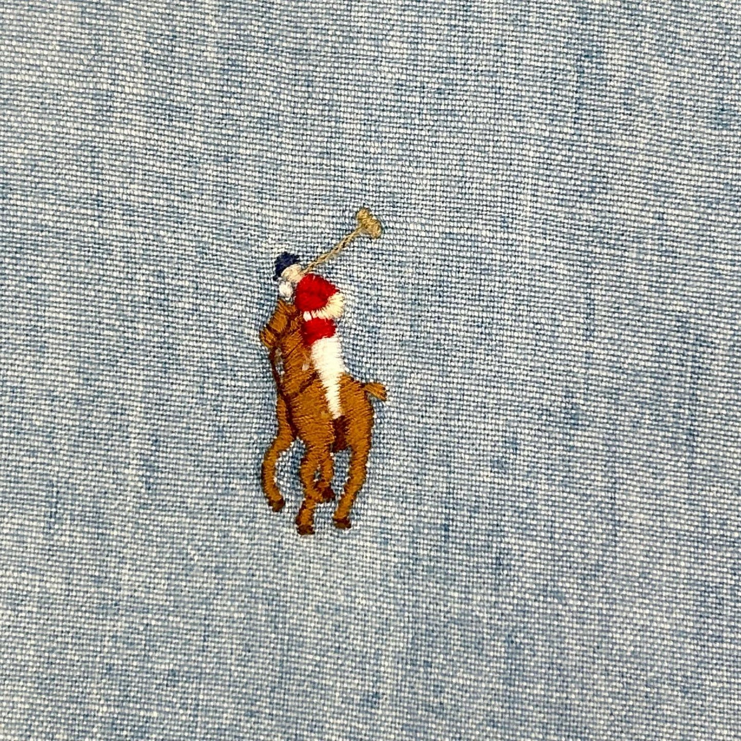 POLObyRalphLauren ポロラルフローレン ライトブルー ポロ刺しゅう シャンブレー ウィンドブレーカー ジャケット