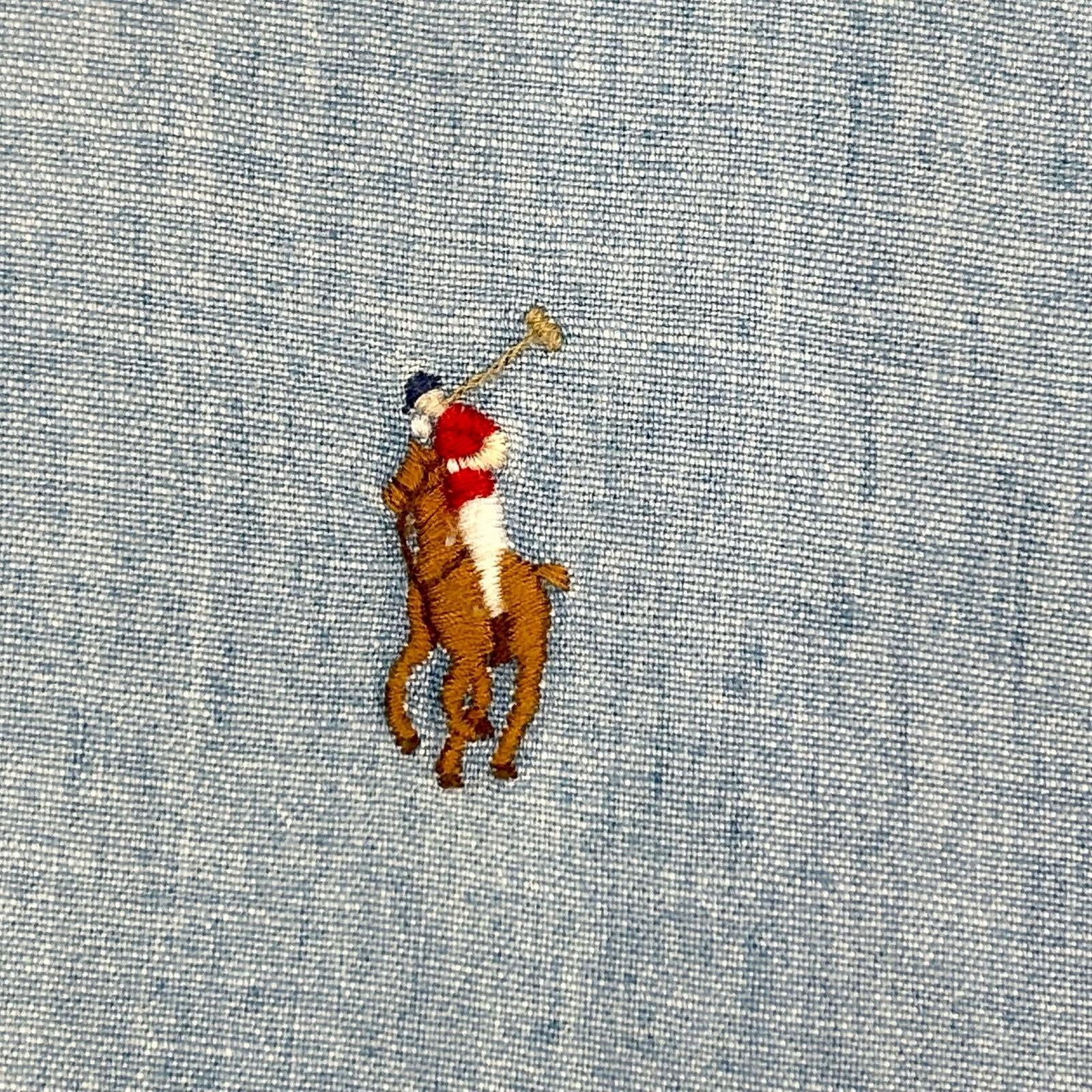 POLObyRalphLauren ポロラルフローレン ライトブルー ポロ刺しゅう シャンブレー ウィンドブレーカー ジャケット