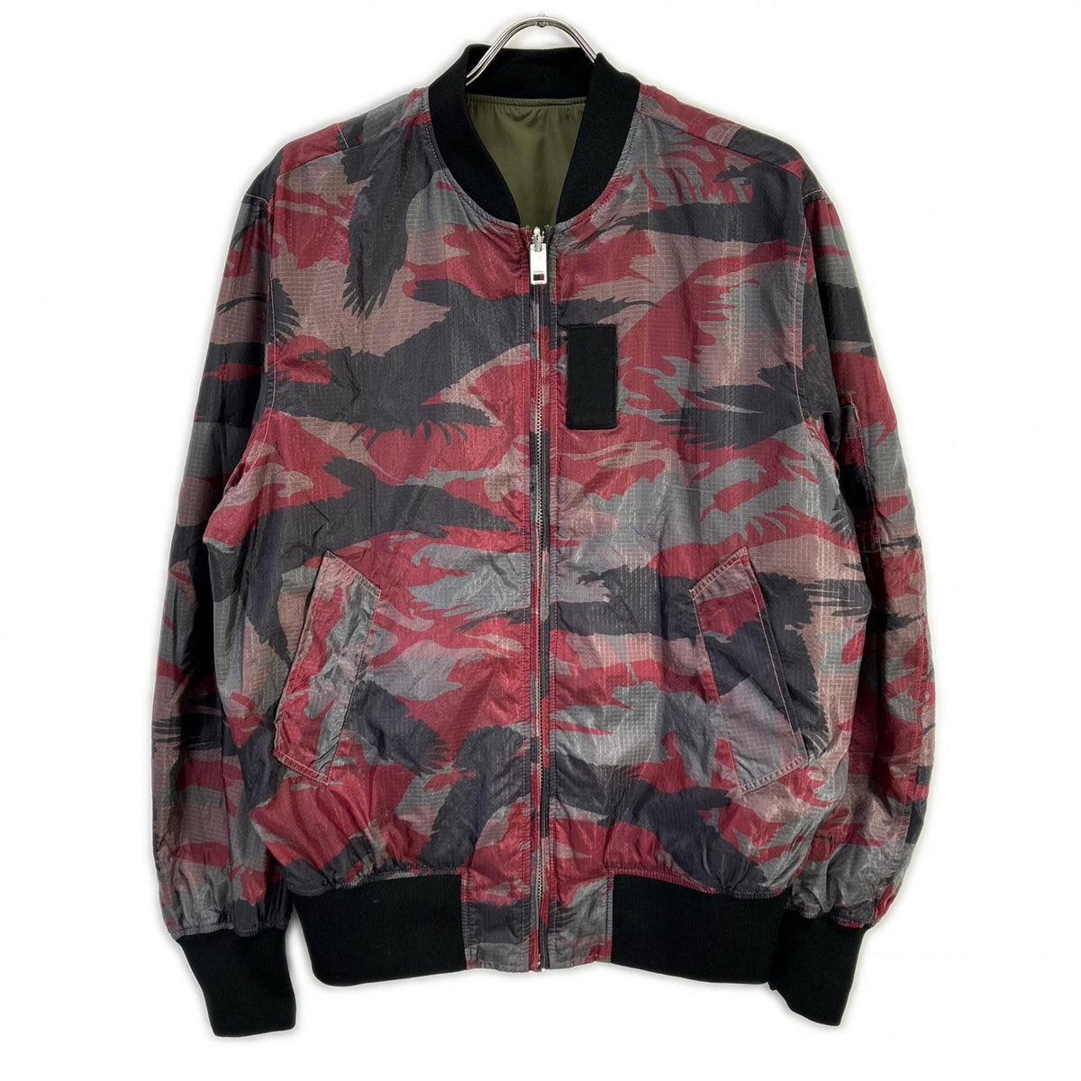 DIESEL DIESEL Khaki×Red Camouflage Reversible Nylon Blouson Jacket