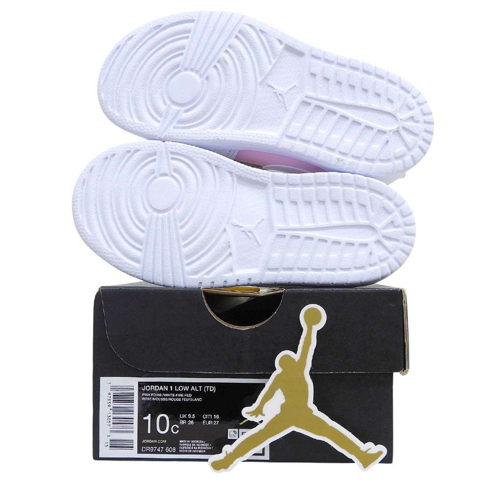 NIKE ナイキ 新品同様 Jordan 1 Low ALT スニーカー シューズ キッズ Pink Foam ピンクフォーム/ホワイト 16cm DR9747-608 シューズ
