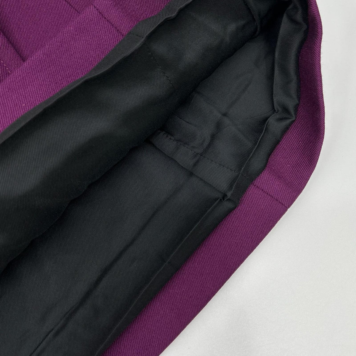 GUCCI GUCCI 223243 ZU024 Purple Wool×Leather G Hardware Skirt Skirts