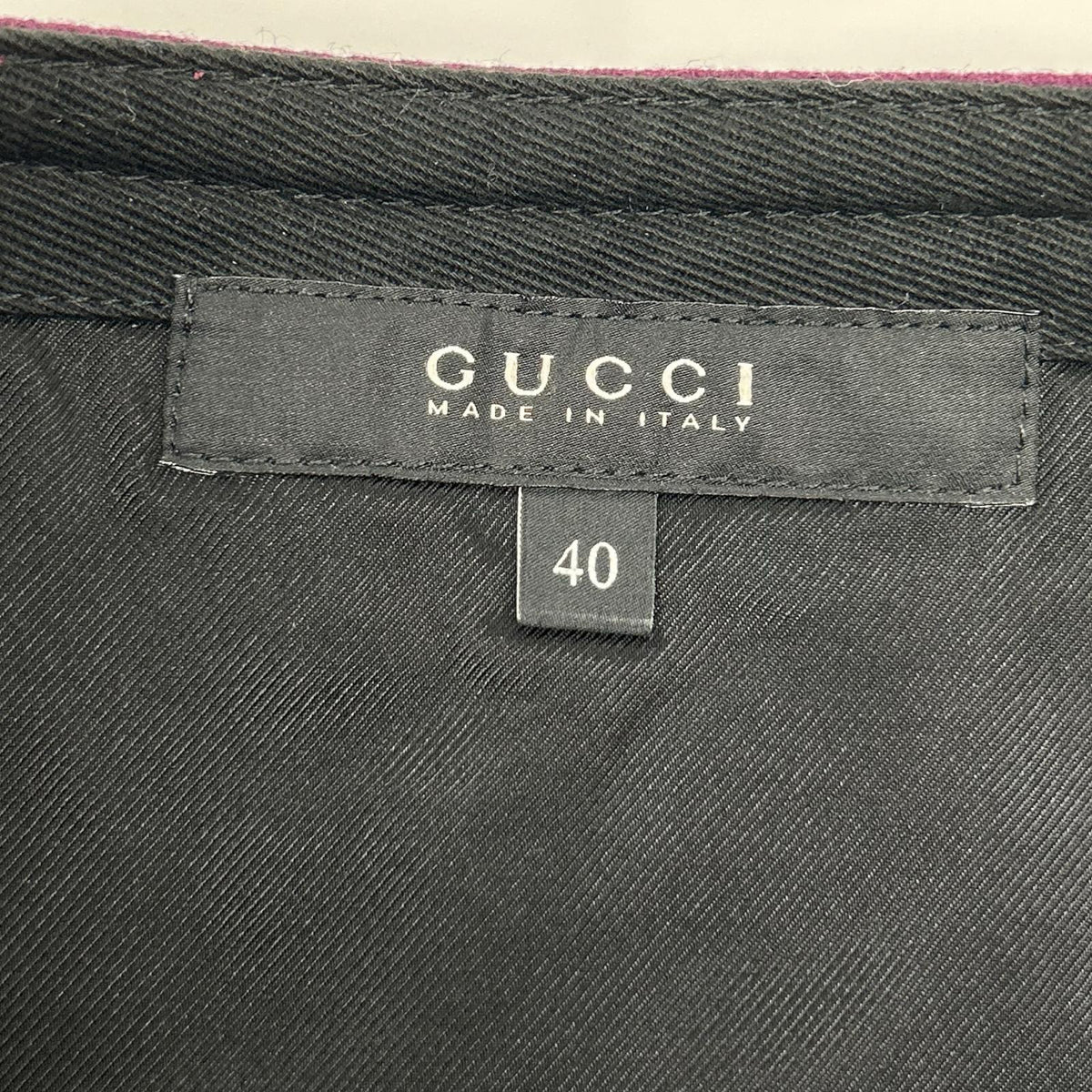 GUCCI GUCCI 223243 ZU024 Purple Wool×Leather G Hardware Skirt Skirts