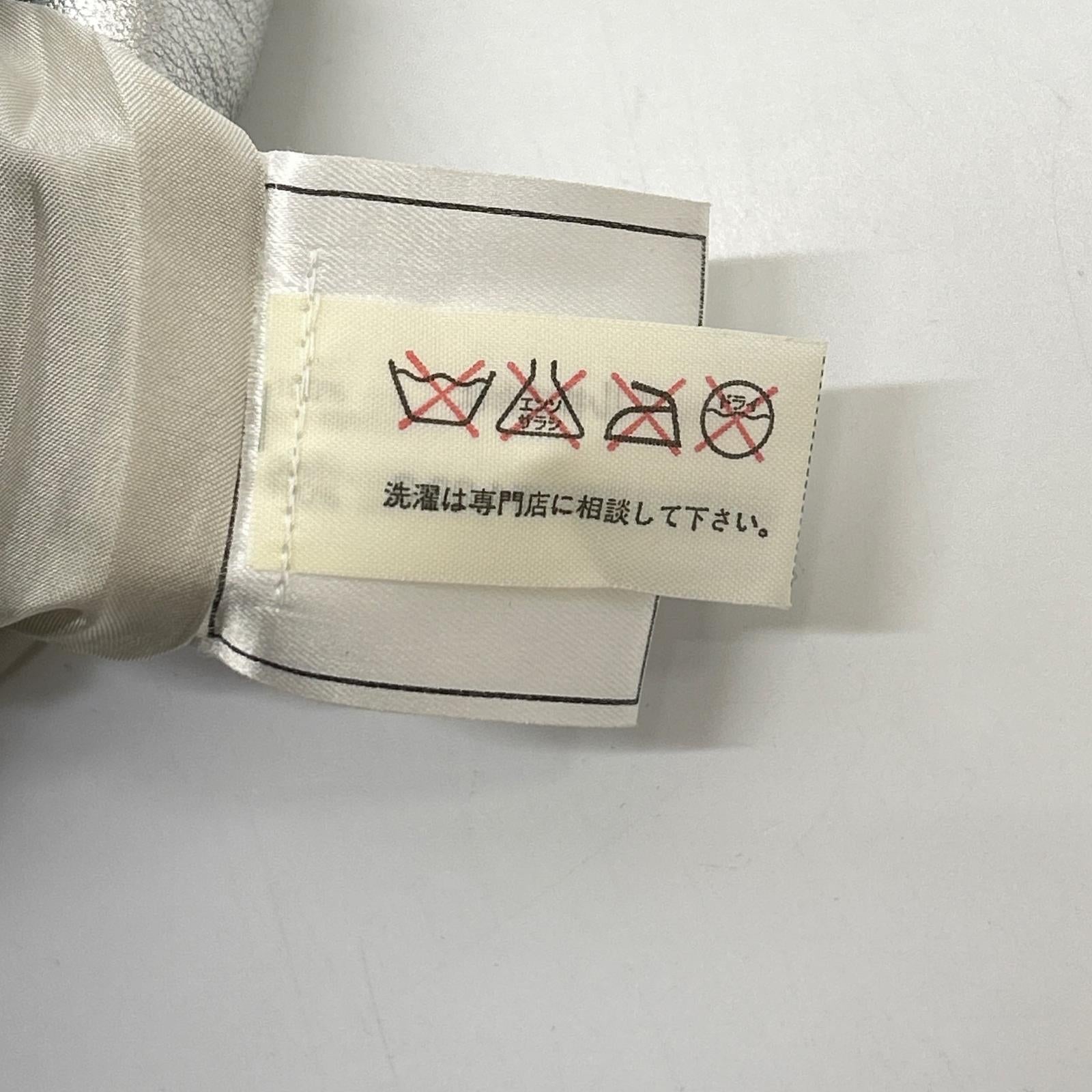 CHANEL シャネル 99A P14247V00679 シルバー ラムスキン タイト ミニスカート スカート