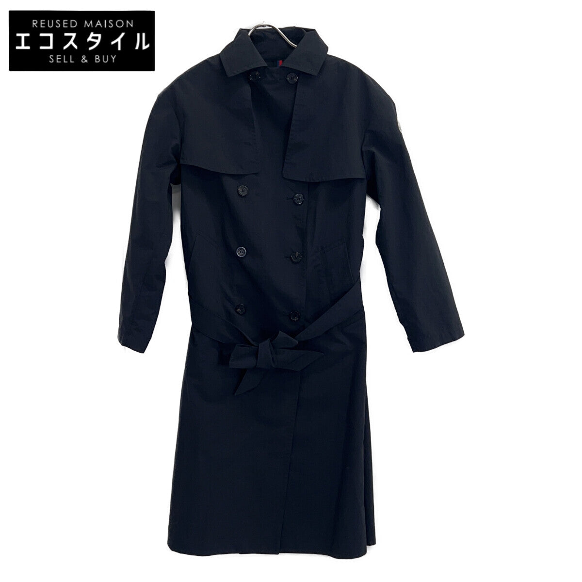 MONCLER モンクレール D10934901305 ブラック ダブルブレスト ROCHE ナイロン トレンチコート コート