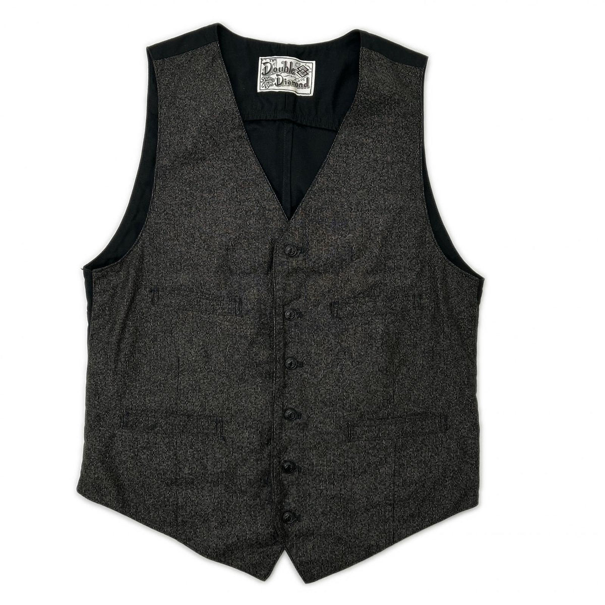 THE REAL MCCOY'S THE REAL MCCOY'S Gray DOUBLE DIAMOND Label Vest Vest