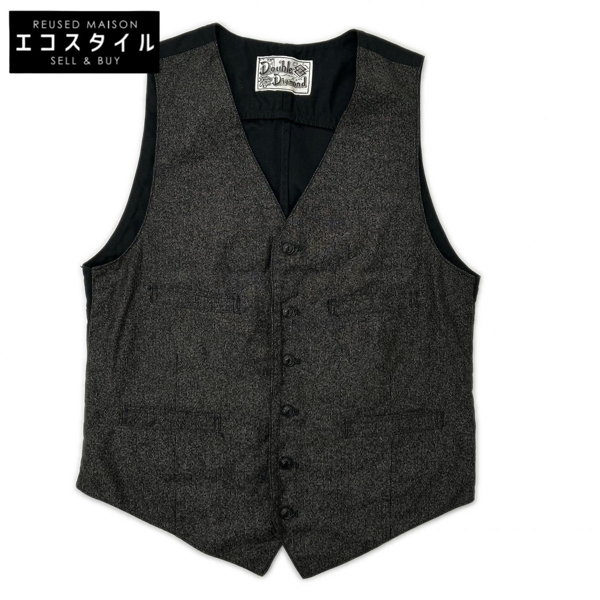 THE REAL MCCOY'S THE REAL MCCOY'S Gray DOUBLE DIAMOND Label Vest Vest