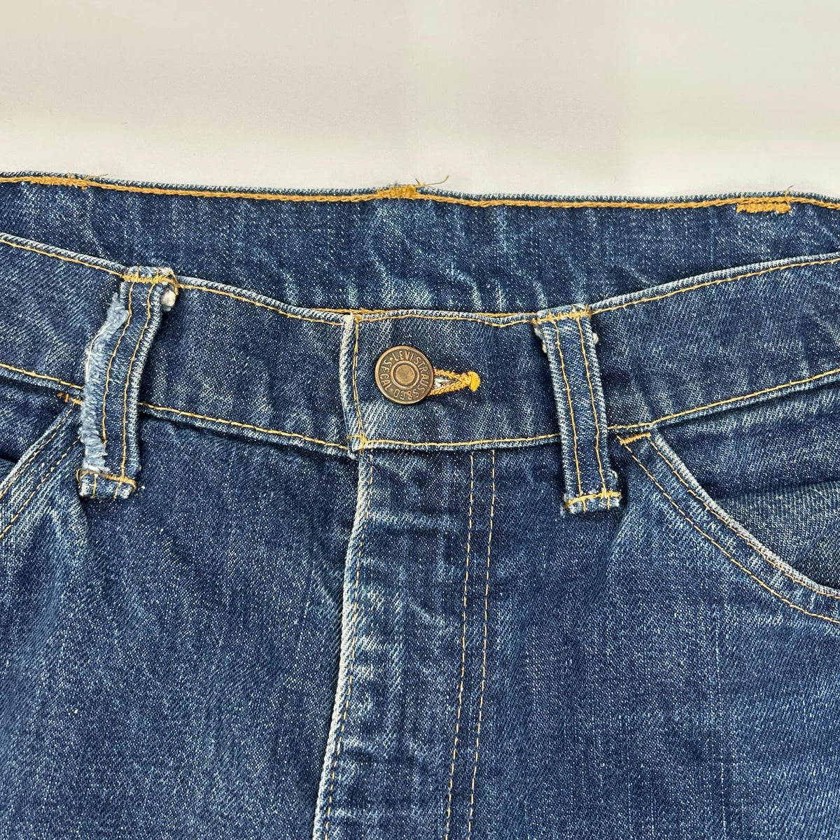 LEVI'S リーバイス 70-80s 646-0217 ブルー 42TALONジップ 均等V オレンジタブ ベルボトム ボトムス