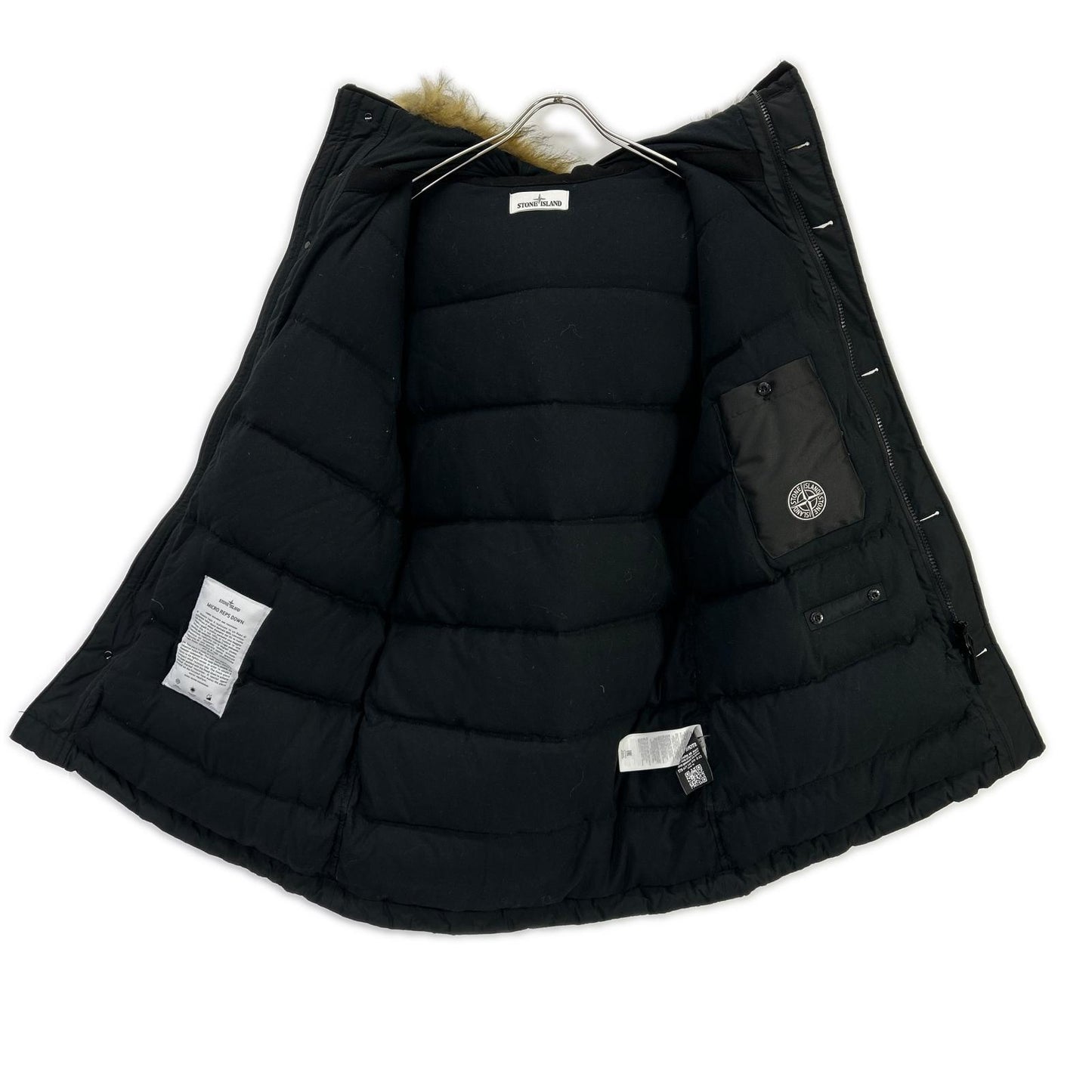 STONE ISLAND ストーンアイランド 18AW 691542926-A ブラック ネイビー MICRO REPS DOWN/マイクロレップス ダウンジャケット ジャケット